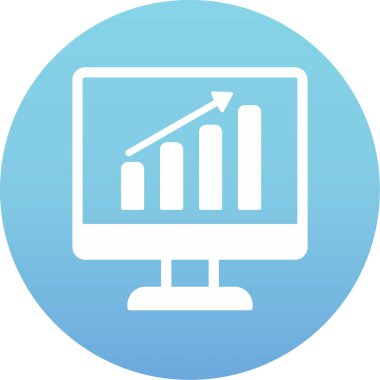 Analytics icon, vector illustration simple design