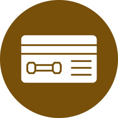 üyelik kartı simgesi, vektör illüstrasyonu basit tasarım