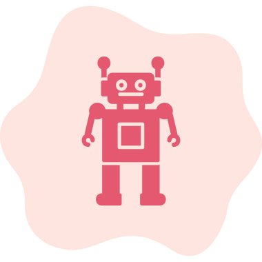 robot. Web simgesi basit illüstrasyon 