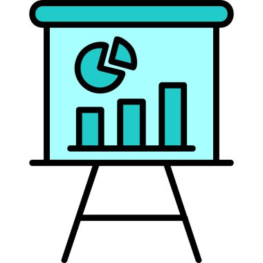 sunum simgesi, vektör illüstrasyonu 