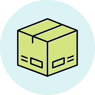 Paket, dağıtım simgesi vektör illüstrasyonu 