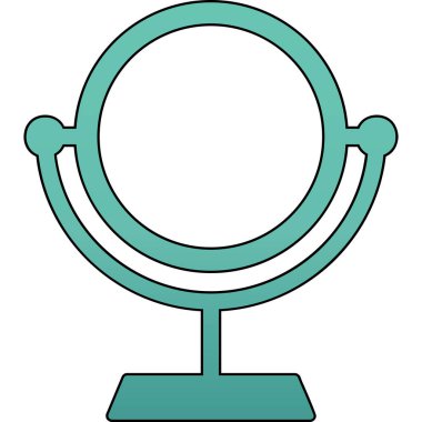 Ayna simgesinin vektör illüstrasyonu 