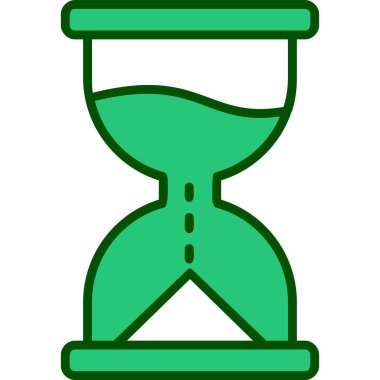 Kum saati simgesi, vektör illüstrasyonu 