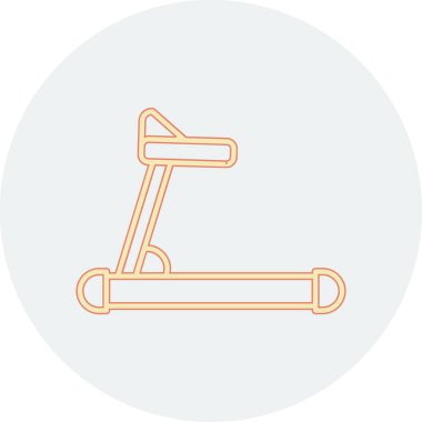 koşu bandı web simgesi, vektör çizim 