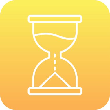 Kum saati simgesi, vektör illüstrasyonu 