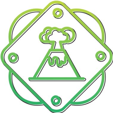 Volkan. Web simgesi basit tasarım                       