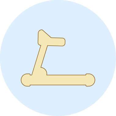 koşu bandı web simgesi, vektör çizim 