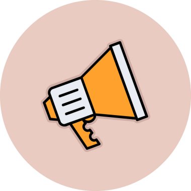 megafon web simgesi, vektör çizim 