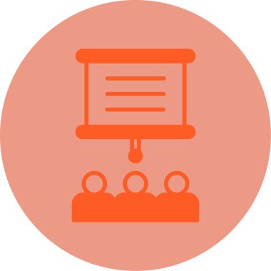 sunum simgesi, vektör illüstrasyonu 