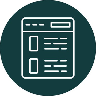 tarayıcı web simgesi, vektör illüstrasyonu