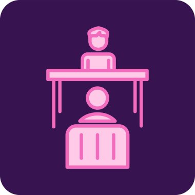 İş Görüşmesi modern simgesinin vektör illüstrasyonu        