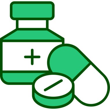 Tıbbi hap vektör ikonu tasarımı 