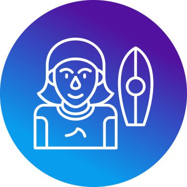 Sörfçü. Web simgesi basit illüstrasyon