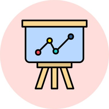 sunum simgesi, vektör illüstrasyonu 