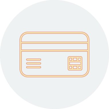 Kredi Kartı. Web simgesi basit illüstrasyon 