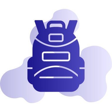 Sırt çantası. Web simgesi basit illüstrasyon