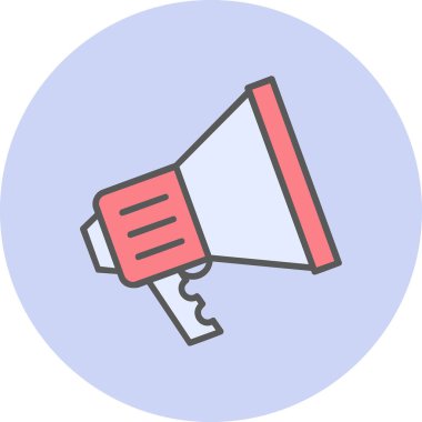 megafon web simgesi, vektör çizim 