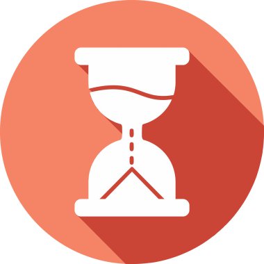 Kum saati simgesi, vektör illüstrasyonu 