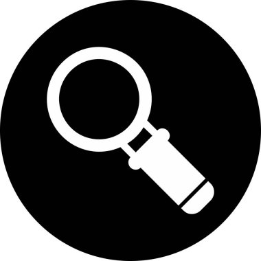 Büyütme cam simgesi, vektör illüstrasyonu 