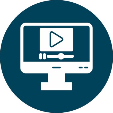 video. Web simgesi basit illüstrasyon 