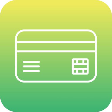 Kredi Kartı. Web simgesi basit illüstrasyon 