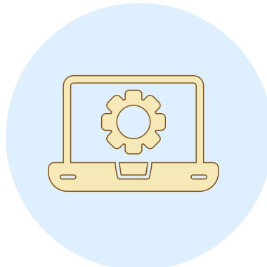 Yazılım web simgesi vektör illüstrasyonu