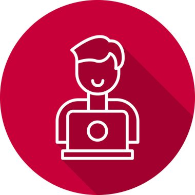 Yazılım Mühendisi Web simgesi vektör çizimi