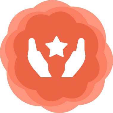 yıldız web simgesi basit illüstrasyon 