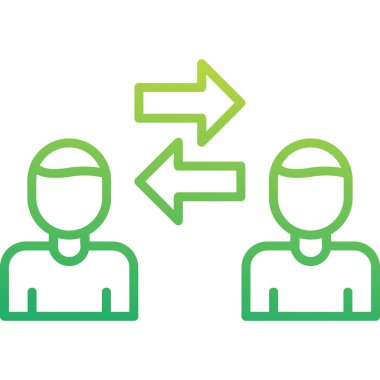 Kişilerarası iş adamlarının vektör çizimi