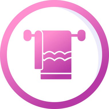 Havlu ağ simgesi, vektör illüstrasyonu 