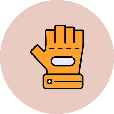 Eldiven simgesi, vektör illüstrasyonu basit tasarım