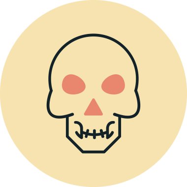 Kafatası. Web simgesi basit illüstrasyon