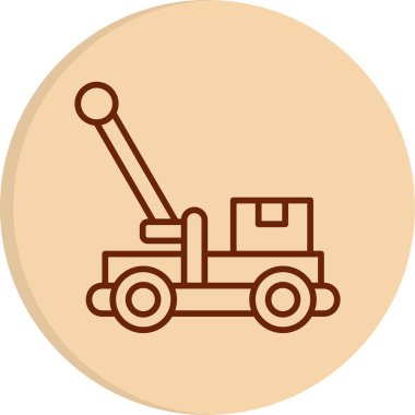 Modern tramvay simgesinin vektör çizimi             