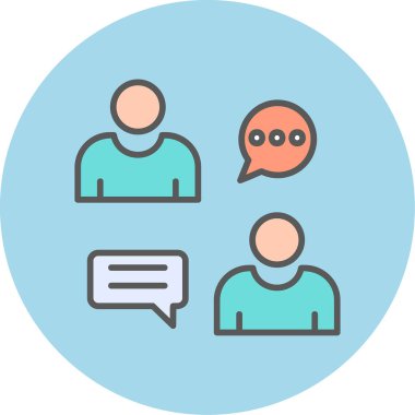 sohbet simgesi, vektör illüstrasyonu basit tasarım