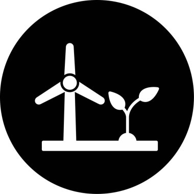 Yel değirmeni ikonu vektör illüstrasyonu