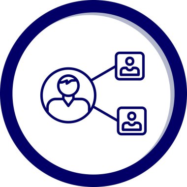 insanlar bağlantı simgesi, vektör illüstrasyonu basit tasarım