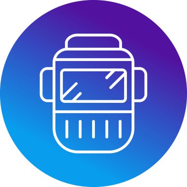 Kaynak maskesi. Web simgesi basit illüstrasyon                   