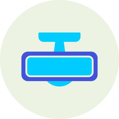 Arka Ayna modern simgesinin vektör illüstrasyonu                        