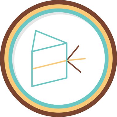 Prizma. Web simgesi basit illüstrasyon                 