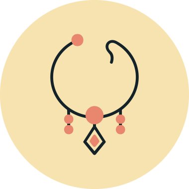 kolye simgesi vektör illüstrasyonu