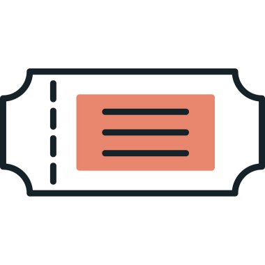 Bilet web simgesi, vektör çizim