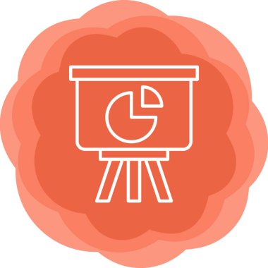 Pasta çizelgesi simgesi, vektör illüstrasyonu 