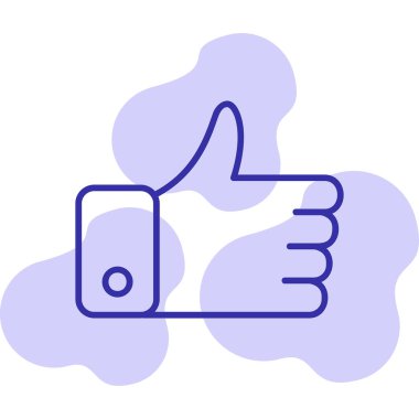 Baş parmak işareti. Basit resimleme