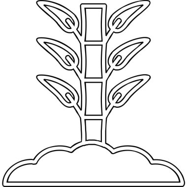 Bamboo icon, vector illustration simple design