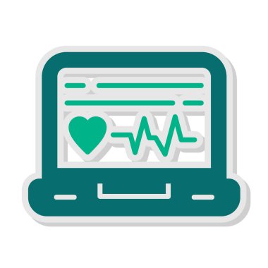 Düz biçimli kardiyoloji simgesi 