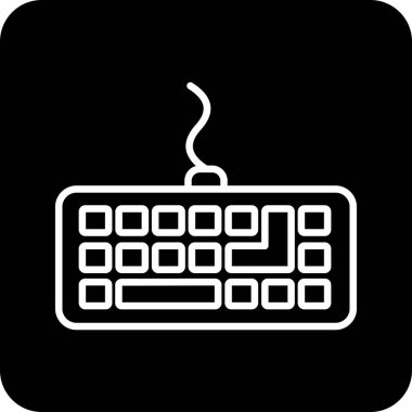 klavyenin modern vektör simgesi, illüstrasyon 