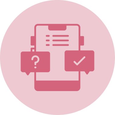 Quiz web simgesi, vektör illüstrasyonu