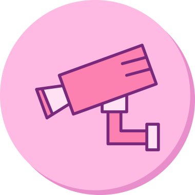 Bir CCTV kamerasının vektör simgesi, illüstrasyon  