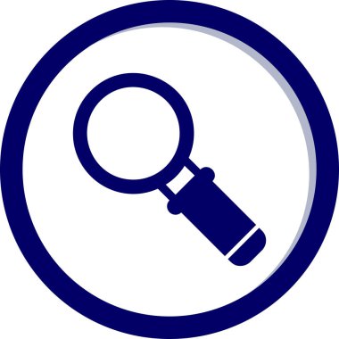 Büyütme cam simgesi, vektör illüstrasyonu 