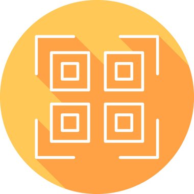 Barkod. Web simgesi basit illüstrasyon         